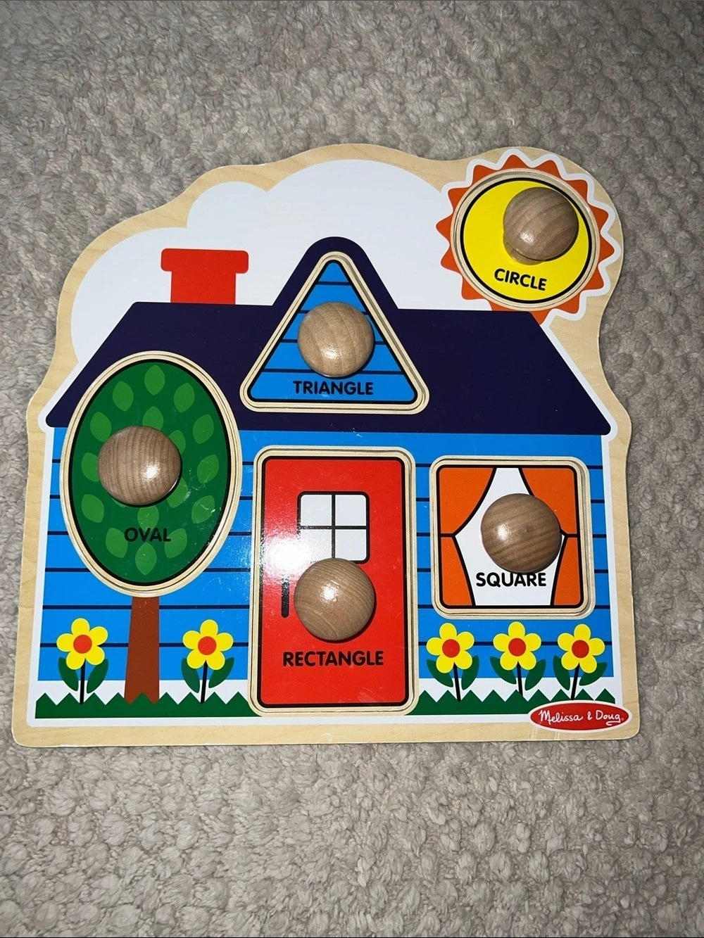 Melissa & Doug First Shapes Jumbo Peg Puzzle